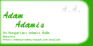 adam adamis business card