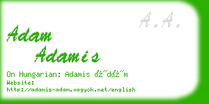 adam adamis business card